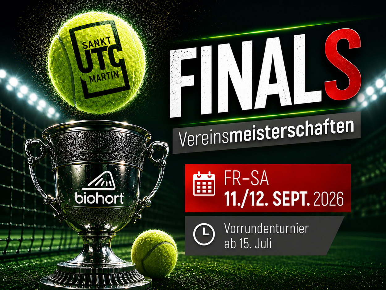Jetzt gehts um die UTC VEREINS"KRONEN"  - Die Vereinsmeisterschaften starten!